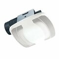 Air King Exhaust Fan, 8-11/16 in L, 9-1/8 in W, 0.3 A, 120 V, 80 cfm Air, Plastic, White BFQ80